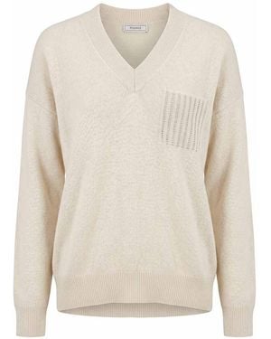 Peserico V-Neck Sweater - White