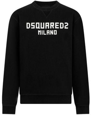 DSquared² Cotton Crew-Neck Sweatshirt - Black