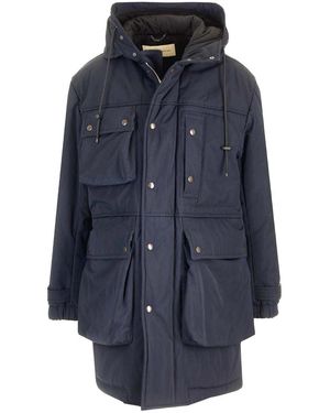 Dries Van Noten Roos Parka Coat - Blue