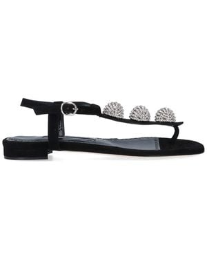 Manolo Blahnik Flip Flop Sandals - Black