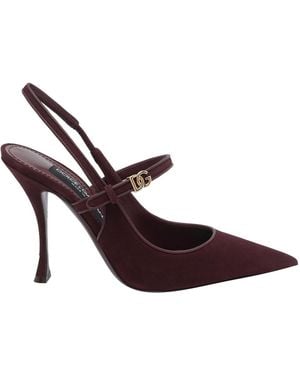 Dolce & Gabbana Suede Slingback - Brown
