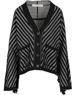 Golden Goose Cardigan With Fringes - Black