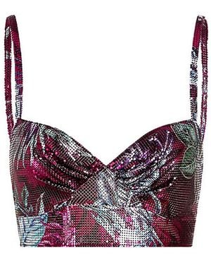 Rabanne Haut Cropped Top - Purple