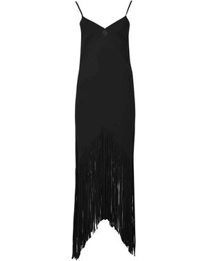 Pinko Long Badia Slip Dress - Black