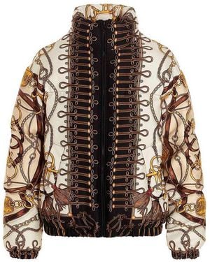 Moschino Teddy Logo Puffer Jacket - Brown