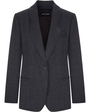 Giorgio Armani Single-Breasted Wool - Black