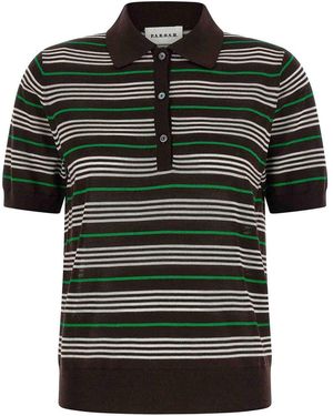 P.A.R.O.S.H. Listripes Polo Shirt - Green