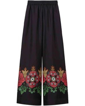 La DoubleJ Silk Palazzo Trousers - Multicolour