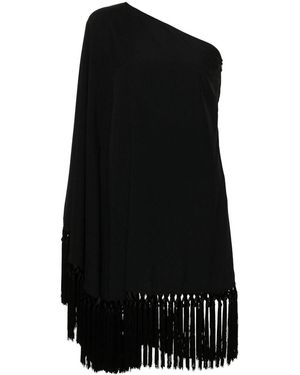 ‎Taller Marmo Piccolo Arno Fringed Short Dress - Black