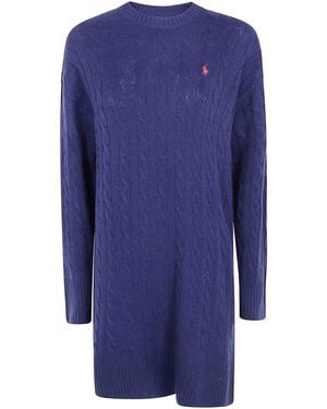 Polo Ralph Lauren Jumper Shift Dress - Blue