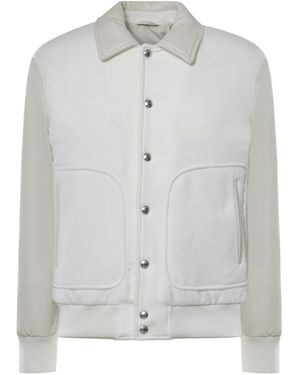 Eleventy Two-Tone Bomber Jacket - Gray