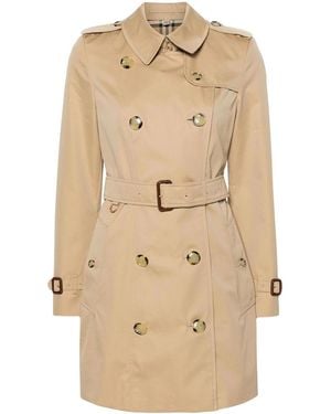 Burberry Double-Breasted Trench Coat - Natural