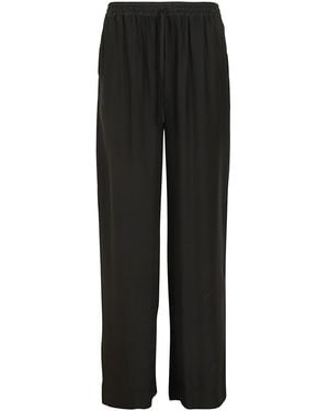 P.A.R.O.S.H. Silk Satin Trousers - Black