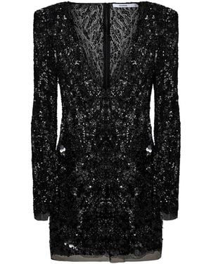 ROOM76 Semi-Transparent Tulle Minidress - Black