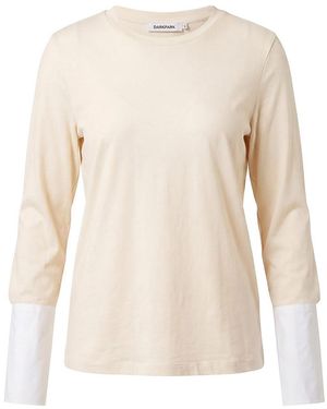 DARKPARK Nora Shirt-Cuff Crewneck Top - Natural