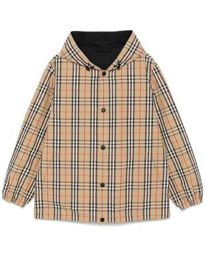 Burberry Check Nylon Reversible Jacket - Natural