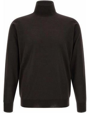 John Smedley Pull Col Rond - Noir