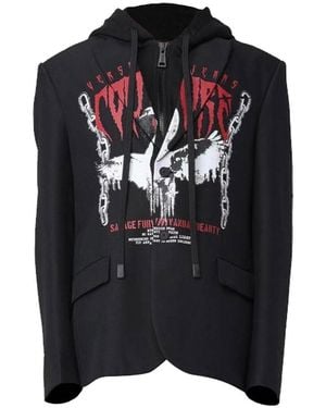 Versace Jeans Couture Swan Hood Jacket - Black