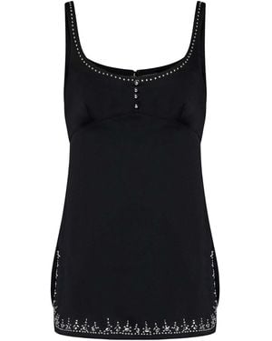 Rabanne Satin Top - Black