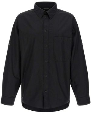 Balenciaga Logo Patch Shirt - Blue