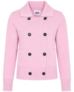 Alpha Studio Double-Breasted Jacket - Pink