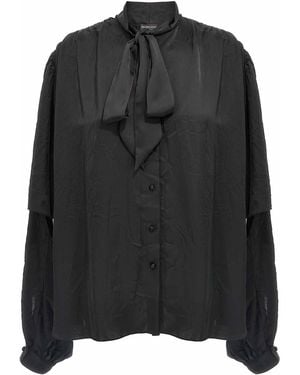 Balenciaga Double Sleeve Shirt - Black