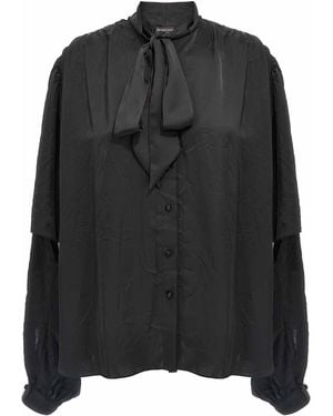 Balenciaga Double Sleeve Shirt - Black