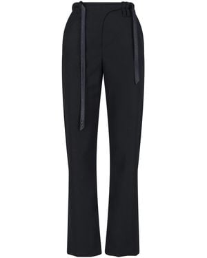 DIESEL Tailored Trousers With Biker Belt - Blue