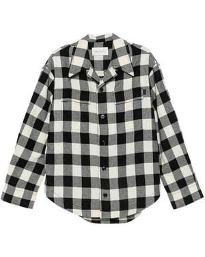 Ami Paris Wool Checkec Shirt - Natural