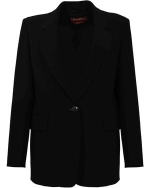 Max Mara Mstbosco Single-Breasted Blazer - Black