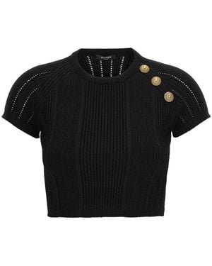 Balmain 24Ss Tunic Top For - Black