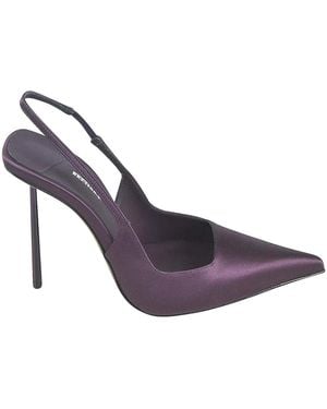 Le Silla Pointed-Toe Slingback Pumps - Purple