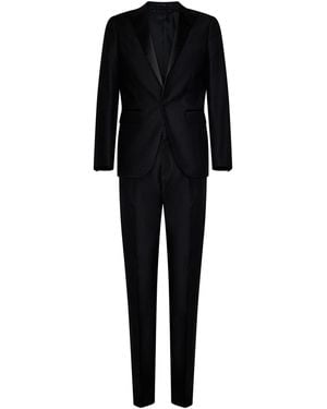 DSquared² Virgin Wool And Silk Tuxedo Suit - Black
