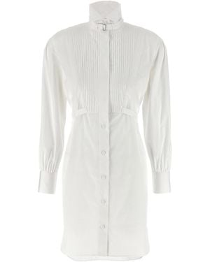 McQueen Tuxedo Chemisier Dress - White