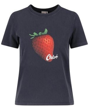 Chloé Printed T-Shirt - Blue