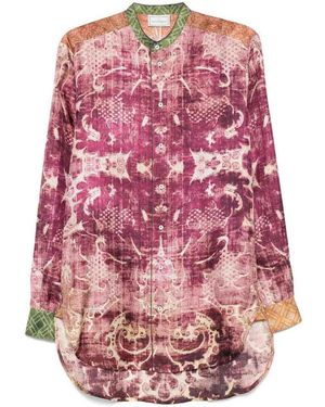 Pierre Louis Mascia Printed Silk Shirt - Pink