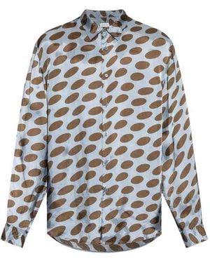 Dries Van Noten Printed Twill Caper Shirt - Grey