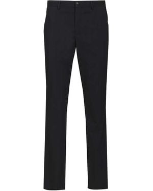 Giorgio Armani Flat Front Trousers - Blue
