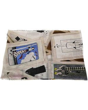 Faliero Sarti Allover Printed Foulard - Gray