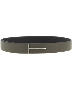 Tom Ford Icon' Reversible Belt - Gray
