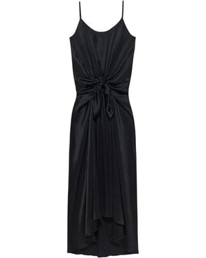 JW Anderson J.W.Anderson Silk Dress With Knot - Black