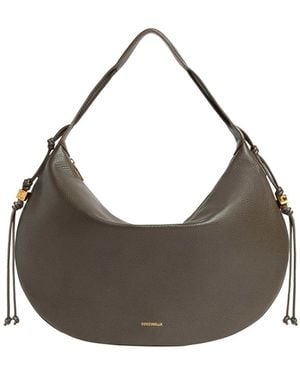 Coccinelle Thess Large Leather Bag - Gray