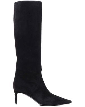 Dolce & Gabbana 70Mm Suede Knee-High Boots - Black
