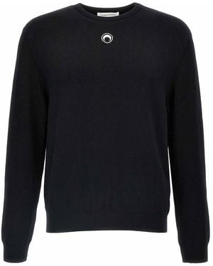 Marine Serre Moon Logo Sweater - Black