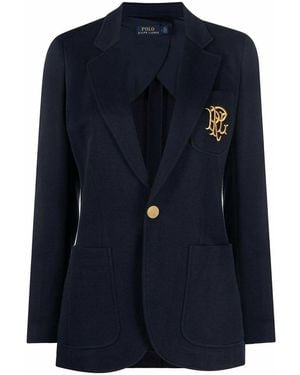 Polo Ralph Lauren Double-Knit Jacquard Blazer - Blue