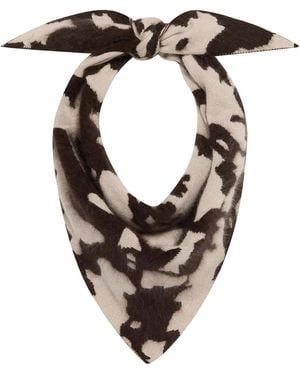 Guest In Residence Grizzly Cowhide Wild Rag Foulard - Black