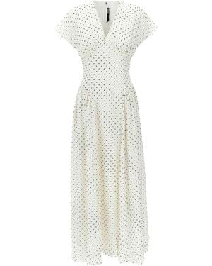 ROTATE BIRGER CHRISTENSEN Polka Dot Maxi Dress - White