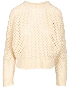 Max Mara Cashmere And Silk Jumper - Natural