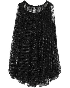 Sportmax Mesh Top With Crystals - Black