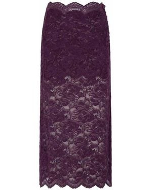 Rabanne Falda Semilarga - Morado